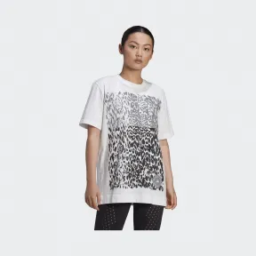 阿迪达斯/Adidas 运动表现 白 女士 GRAPHIC TEE 运动短袖T恤 GL4150