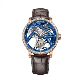 艾戈勒/Agelocer Tourbillon 陀飞轮系列 316L精钢 40mm 手动机械机芯 男表 9004F2