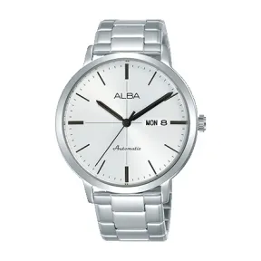 雅柏/Alba 42MM 不锈钢表壳和螺丝透视表背 自动机械机芯 男表 AL4121X1