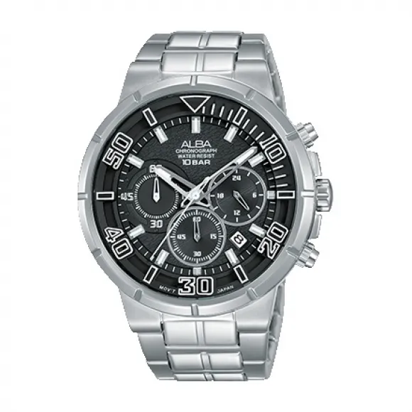 雅柏/Alba 44.5MM 不锈钢表壳 男表 AT3D91X1