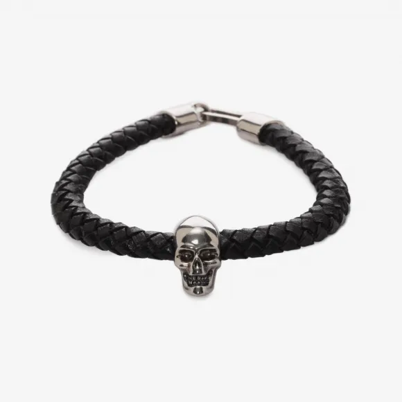 亚历山大麦昆/Alexander McQueen 骷髅皮革手环 男士 50167937xk 354165J16KY1000