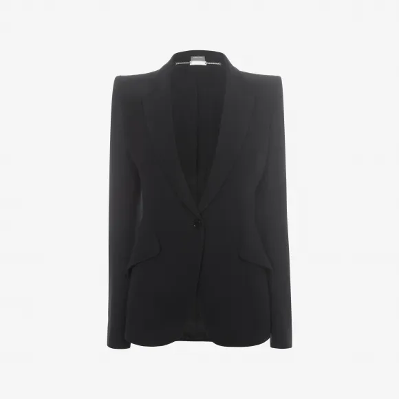 亚历山大麦昆/Alexander McQueen 树叶绉绸夹克 女士 49209094xd 358166QHE401000