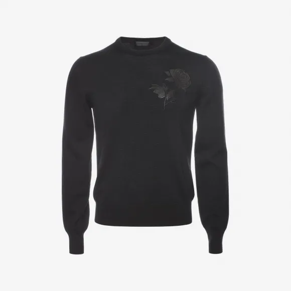 亚历山大麦昆/Alexander McQueen 玫瑰刺绣套衫 男士 39646355uo 433444Q1VXT1000