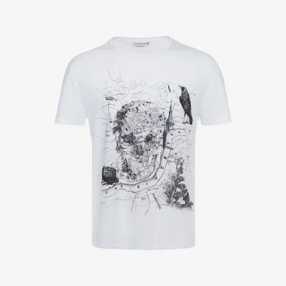 亚历山大麦昆/Alexander McQueen 伦敦地图有机平纹针织布 T 恤 男士 12010434hi 463984QJZ590900