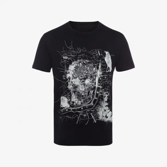 亚历山大麦昆/Alexander McQueen 伦敦地图有机平纹针织布 T 恤 男士 12010435kw 463984QJZ590901