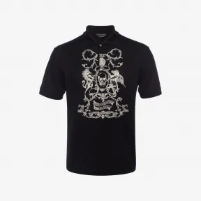 亚历山大麦昆/Alexander McQueen 经典刺绣珠地布 Polo 衫 男士 12010441ds 464010QJX301000