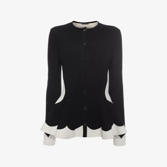 亚历山大麦昆/Alexander McQueen 腰饰裙摆提花开衫 女士 39749778mu 484721Q1WGD1163