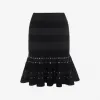 亚历山大麦昆/Alexander McQueen Eyelet 迷你伞裙 女士 35329133em 486537Q1WGU1000