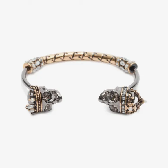 亚历山大麦昆/Alexander McQueen King and Queen Skull 手环 女士 50180505mm 441286J160Z8496