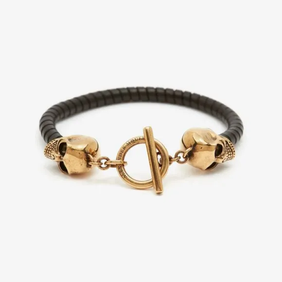 亚历山大麦昆/Alexander McQueen T 扣骷髅手环 男士 554600J127G1000