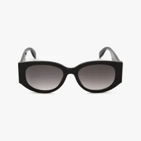 亚历山大麦昆/Alexander McQueen 黑，白 女士 太阳眼镜 669320J07401053 809946066