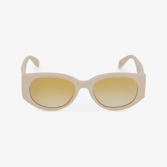 亚历山大麦昆/Alexander McQueen 白色/黄色 女士 太阳眼镜 669320J07409125 809946063
