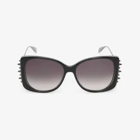 亚历山大麦昆/Alexander McQueen 黑色/钌 女士 太阳眼镜 679746J07701003 810052522