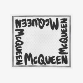 亚历山大麦昆/Alexander McQueen McQueen Graffiti Biker薄绸 女士 6817543418Q9060