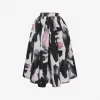 亚历山大麦昆/Alexander McQueen 女士Watercolour Graffiti褶皱中裙白色 684284QCAGN9903