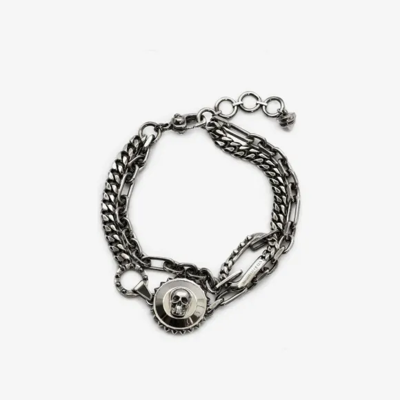 亚历山大麦昆/Alexander McQueen 古董银 男士 手链 684657J160Y0446 810226026