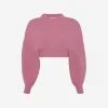 亚历山大麦昆/Alexander McQueen 女式糖粉色短款茧袖套头衫 688349Q1A5C5003 