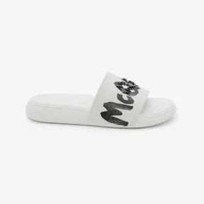 亚历山大麦昆/Alexander McQueen 白/黑 女士 拖鞋 697097W4QS59061 