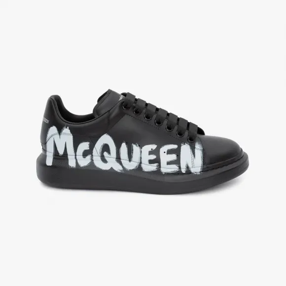 亚历山大麦昆/Alexander McQueen 黑，白 男士 运动鞋 705063WIBNM1070 