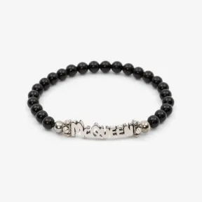 亚历山大麦昆/Alexander McQueen 黑色/银色 男士 手链 7069801AAIO1010 810656844