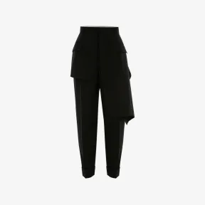 亚历山大麦昆/Alexander McQueen 黑色 男士 长裤 707228QTU821000 