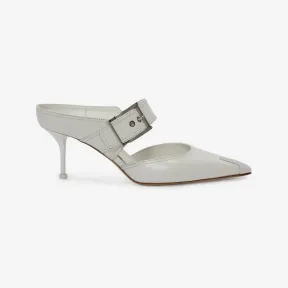 亚历山大麦昆/Alexander McQueen 象牙色/银色 女士 穆勒鞋 709993WHSWD9359 