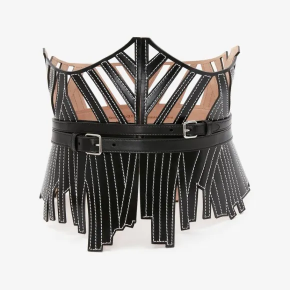 亚历山大麦昆/Alexander McQueen 黑色 女士 腰带 7102201AAJB1000 