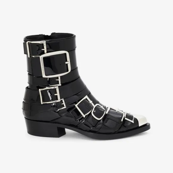 亚历山大麦昆/Alexander McQueen Punk搭扣靴 女士 718853WHJUM1081