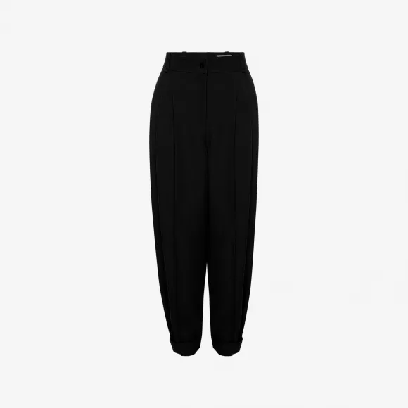 亚历山大麦昆/Alexander McQueen 女士阔腿裤军装绿色 730067QJACF3003