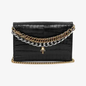 亚历山大麦昆/Alexander McQueen 女士小号 Skull 链条包（黑色） 7327961HB0G1000 812851605