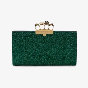 亚历山大麦昆/Alexander McQueen 女士祖母绿宝石扁平手袋 7331741BLCE3120 811235086
