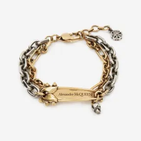 亚历山大麦昆/Alexander McQueen 女士古董金朋克铆钉安全别针手链 734757J160Z1334 812787282