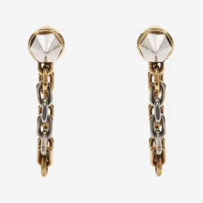 亚历山大麦昆/Alexander McQueen 女士复古金朋克耳钉链式耳环 734761J160Z1334 812787285