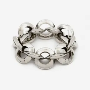 亚历山大麦昆/Alexander McQueen 女士复古银孔眼链式手链 735030J160Y0446 