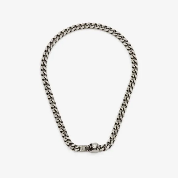 亚历山大麦昆/Alexander McQueen 男士古董银骷髅链项链 735917J160Y0446 812863279