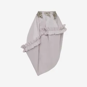 亚历山大麦昆/Alexander McQueen 女式 Alchemilla 刺绣不对称瓷质气球裙 736565QEACM5093 