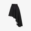 亚历山大麦昆/Alexander McQueen 女式深海军蓝不对称垂坠牛仔裙 744148QMACD4158 