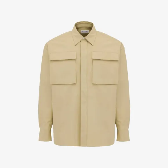 亚历山大麦昆/Alexander McQueen 男士米色军装口袋外套 746522QVS779502 