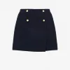 亚历山大麦昆/Alexander McQueen 女士垂褶剪裁迷你半裙海军蓝 752499QJACF4100