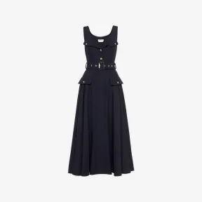 亚历山大麦昆/Alexander McQueen 女式海军军风喇叭连衣裙 755207QJACF4100 