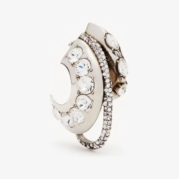 亚历山大麦昆/Alexander McQueen 女士古董银珠宝累积耳环 757526J160N1318 813101725