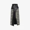 亚历山大麦昆/Alexander McQueen 女式黑色/多色 Hybrid Wraparound 机车裙 757783Q5ALS1012 