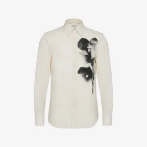 亚历山大麦昆/Alexander McQueen 男士腻子色/黑色兰花衬衫 758902QVO049510 758902QVO049510