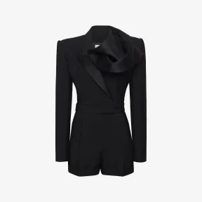 亚历山大麦昆/Alexander McQueen 女士解构Orchid连身装黑色 762869QJACX1000