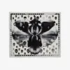 亚历山大麦昆/Alexander McQueen 女式兰花经典骷髅方巾象牙色/黑色 7664663222Q9260 813226110