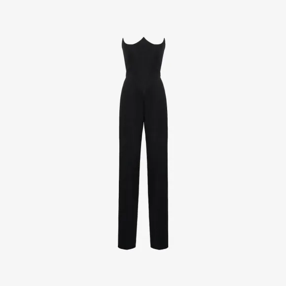 亚历山大麦昆/Alexander McQueen Peak 黑色一体式紧身胸衣 770646QJADX1000 770646QJADX1000