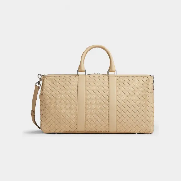 葆蝶家/Bottega Veneta 燕麦色 100% 牛皮革 男士 classic intrecciato编织旅行包 650066V0E519762