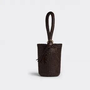 葆蝶家/Bottega Veneta 巧克力棕 100% 羊皮革 男士 中号kalimero水桶包 716930V01D02190