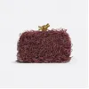 葆蝶家/Bottega Veneta 巴罗洛酒红 100% 羊皮革 女士 knot晚装包 717621V2H612250