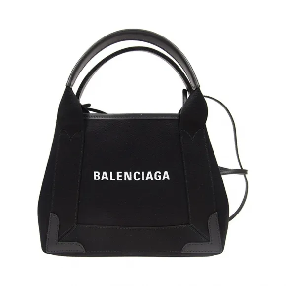 巴黎世家/Balenciaga 黑色 帆布 手提包 390346-AQ38N-1000